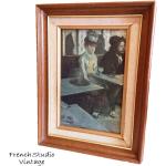 Impression À L'huile Vintage Française Avec Cadre En Bois, Tirages Le Buveur D'absinthe Par Edgar Degas, Tenture Murale Art Déco/studio