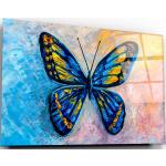 Tableaux sur toile en verre à motif papillons 