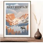 Affiches vintage à motif montagnes 