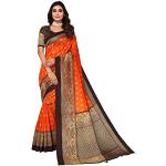 Chemises de mariage marron imprimé Indien en soie Taille L look fashion pour femme 