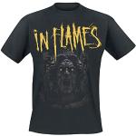 IN FLAMES Clayman We Trust Homme T-Shirt Manches Courtes Noir L 100% Coton Regular/Coupe Standard
