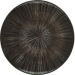Assiettes plates noires en porcelaine diamètre 27 cm 