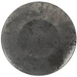 Assiettes plates noires en porcelaine diamètre 21 cm 