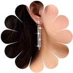 Boucles d'oreilles pendantes en cristal à strass fait main style bohème pour femme 