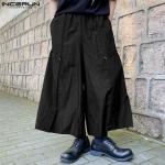 Pantalons large noirs en polyamide lavable à la main Taille L look gothique pour homme 