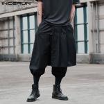 Pantalons taille élastique noirs en polyester Taille 3 XL look asiatique pour homme 