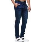 Jeans slim Indicode bleus en cuir synthétique tapered stretch Taille XXL look fashion pour homme 