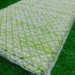 Couvre-lits verts patchwork en coton 