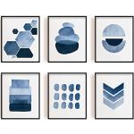 Tableaux abstraits bleu marine modernes 