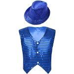 Gilets bleus à sequins sans manches Taille 9 ans look Hip Hop pour garçon de la boutique en ligne Amazon.fr 