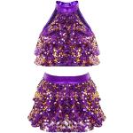 Justaucorps violets à franges respirants Taille 8 ans look fashion pour fille de la boutique en ligne Amazon.fr 