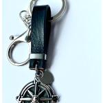 Porte clés personnalisable cuir craquelé brillant