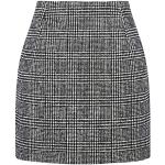 Jupes trapèze d'automne noires en tweed minis Taille XXL plus size look fashion pour femme 