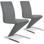 Chaises design IntenseDeco grises en lot de 2 modernes 