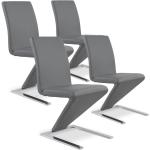 Chaises design IntenseDeco grises en lot de 4 modernes 