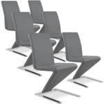 Chaises design IntenseDeco grises en lot de 6 modernes 