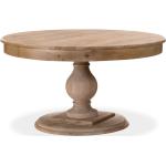 Tables rondes IntenseDeco marron en bois massif extensibles romantiques 