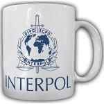 Interpol kriminalpolizeiliche "organisation internationale de police badge logo police criminal blason iCPO international organization #café tasse 14208 boîte à musique