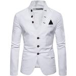 Vestes de costume blanches à paillettes Taille XL plus size look sportif pour homme 