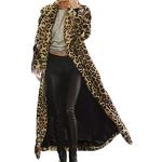 Parkas en duvet à effet léopard en fourrure à capuche à manches longues à col montant Taille XXL look fashion pour femme 