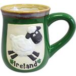 Tasses à café vertes en céramique à motif moutons 