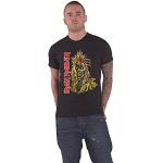 T-shirts à imprimés noirs Iron Maiden Taille XL look Rock pour homme 