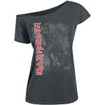 T-shirts gris à manches courtes Iron Maiden à manches courtes à col rond Taille XXL look fashion pour femme 