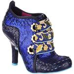 Escarpins Irregular Choice bleus en cuir à motif fleurs en cuir Pointure 40 look fashion pour femme 