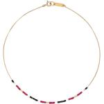 Colliers de créateur Isabel Marant rose fushia en résine à perles de perles pour femme 