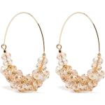 Boucles d'oreilles de créateur Isabel Marant en cristal à perles créoles pour femme 