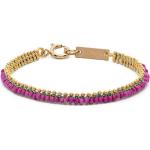 Bracelets de perles de créateur Isabel Marant rose fushia en laiton pour femme 