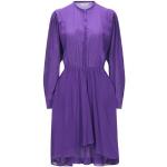 Robes de créateur Isabel Marant violettes en soie à manches longues midi à manches longues à col rond Taille XS pour femme 