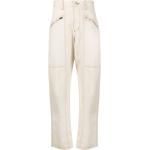 Jeans droits de créateur Isabel Marant blancs en coton mélangé Taille XS W38 L36 pour femme en promo 