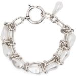 Bracelets de perles de créateur Isabel Marant blancs en métal à perles pour femme 