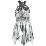 Robes courtes de créateur Isabel Marant argentées en toile métalliques courtes sans manches Taille M pour femme 