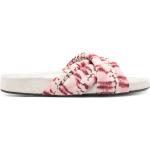 Sandales plates de créateur Isabel Marant rouges en daim à bouts ouverts Pointure 41 pour femme 
