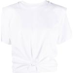 T-shirts de créateur Isabel Marant blancs en jersey bio éco-responsable à manches courtes à col rond pour femme 