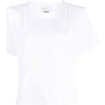 T-shirts de créateur Isabel Marant blancs en jersey bio éco-responsable à manches courtes à col rond pour femme 