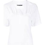 T-shirts de créateur Isabel Marant blancs en jersey à manches courtes à col rond pour femme 