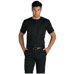 Chemises Isacco noires à manches courtes à manches courtes pour homme 
