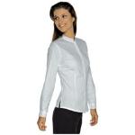 Chemises Isacco blanches col mao stretch pour femme 