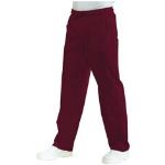 Pantalons taille élastique Isacco rouge bordeaux pour homme 