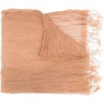 Écharpes en soie Issey Miyake marron à effet froissé à franges seconde main Tailles uniques pour femme en promo 