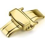 Bracelets de montre Istrap dorés en acier finition polie à motif papillons look fashion pour homme 