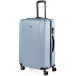 Valises bleus clairs à motif avions à 4 roues à roulettes pivotantes plus size look fashion en promo 
