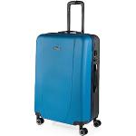 Valises bleues à motif avions à 4 roues à roulettes pivotantes plus size look fashion pour femme 