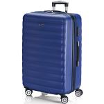 Valises bleues à motif avions à 4 roues à roulettes pivotantes plus size look fashion 