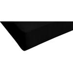 Draps housse noirs en coton 120x200 cm 1 place 