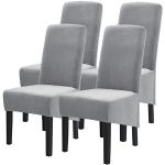 Housses de chaise argentées en velours extensibles pour enfant 
