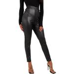 Leggings en cuir noirs en cuir synthétique Taille XS look fashion pour femme 